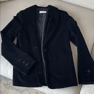Anine Bing Black Velvet Suit Jacket